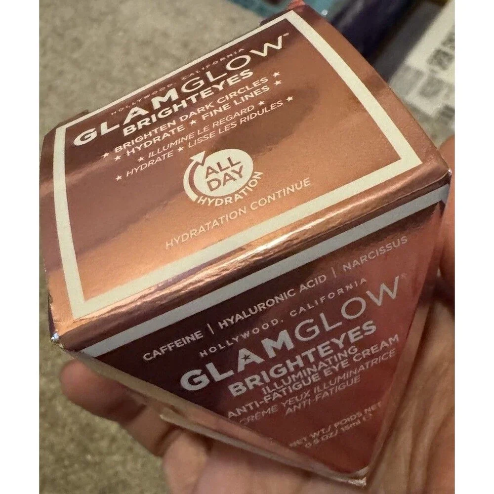 NIB Glamglow Brighteyes Illuminating Anti-Fatigue Eye Cream -0.5 Oz. / 15mL
